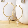 Crystal Cross Earrings, , large