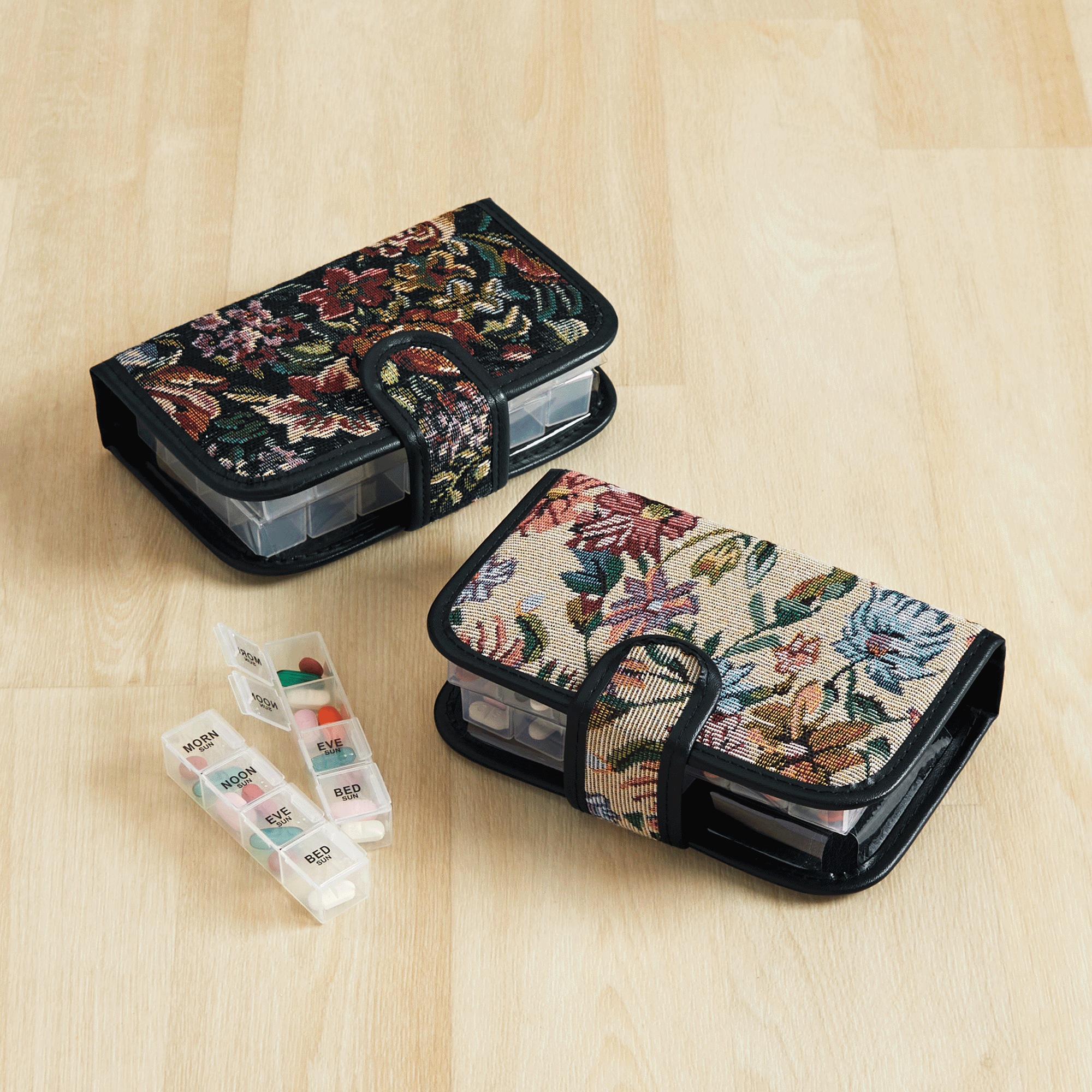 Fabric Daily Pill Holder, , large