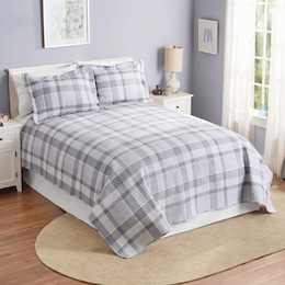 Plaid Quilt Set, , large