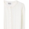 Cable Knit Cardigan, White, large