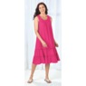 Crinkle Cotton Tiered Dress - Solid, Orchid, large