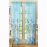 Bloom Sheer Window Panel, Aqua Blue, large