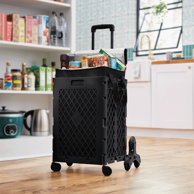 Folding Shopping Cart with Stair Climbing Wheels, , large
