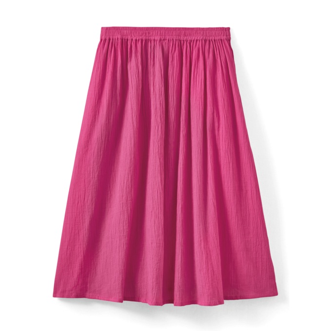 Crinkle Cotton Skirt, , large