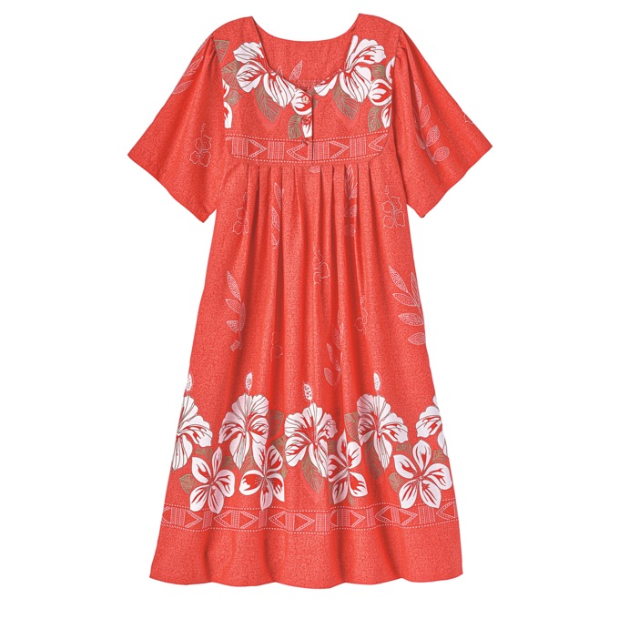 Border Print Patio Dress, , large