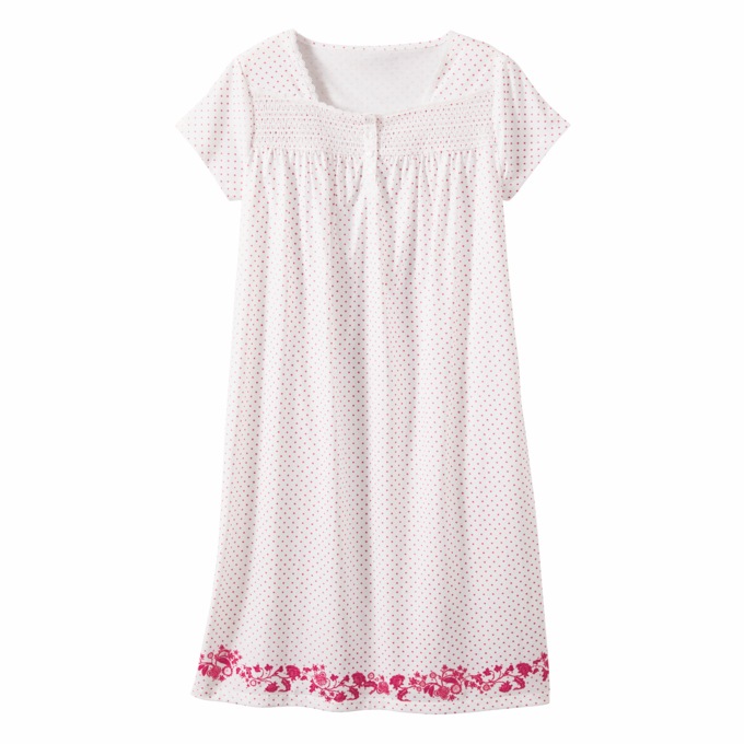 Smock Detail Nightgown, , large