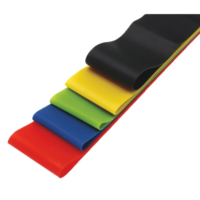 Set of 5 Resistance Exercise Bands, , large