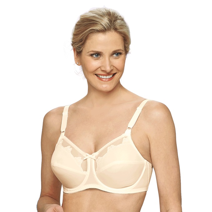 Bali® Flower Underwire Bra, Light Beige, large