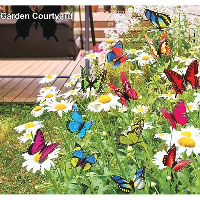Set of 25 Luminous Butterfly Stakes, , large