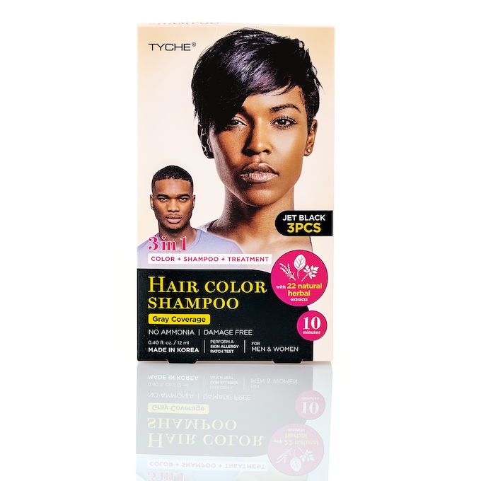 Tyche® Magic Hair Color Shampoo, Jet Black, large