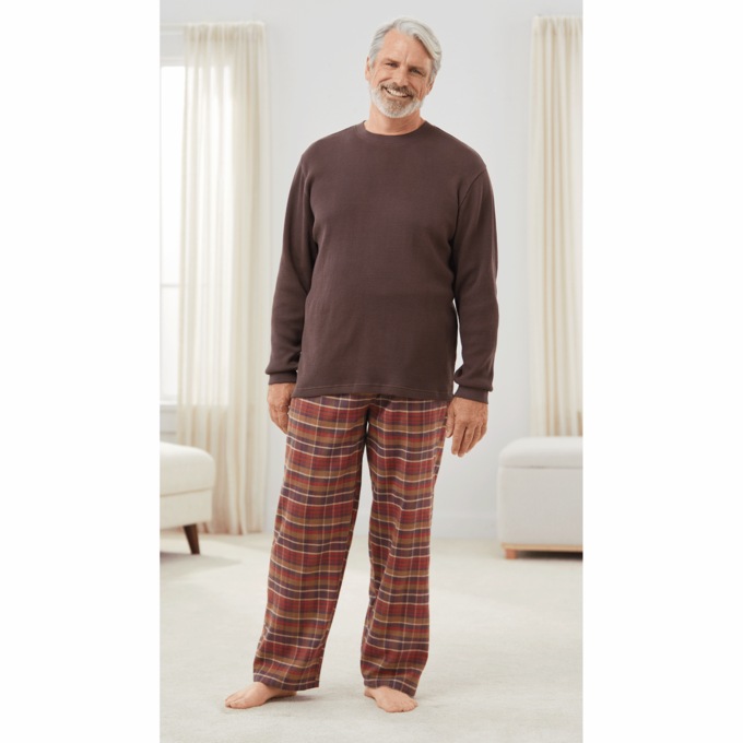 Men's 4-Pc. Fleece PJ Set, , large
