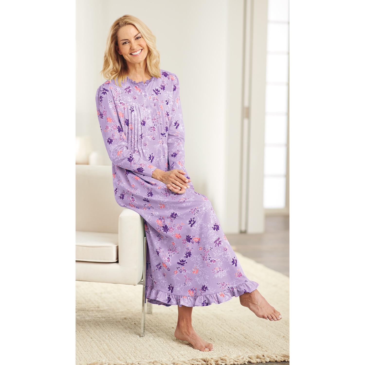 LongSleeve Printed Nightgown Carol Wright