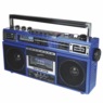 Supersonic 4-Band Radio and Cassette Player with Bluetooth, Blue, large