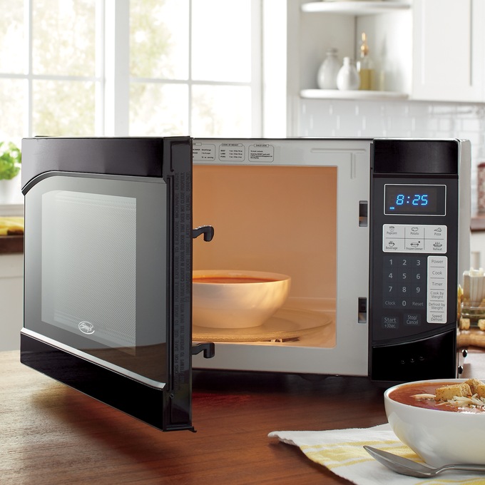 Ginny's .9 Cu. Ft. Metallic Microwave, , large