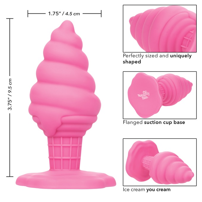 Naughty Bits® Yum Bum™ Ice Cream Cone Butt Plug, , large