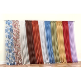 Sheer Curtain Panel, Beige, large
