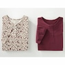 2-Pack Cotton Knit Henley Nightshirts for Women, , large