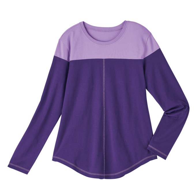 Long-Sleeve Color Block Tunic, , large