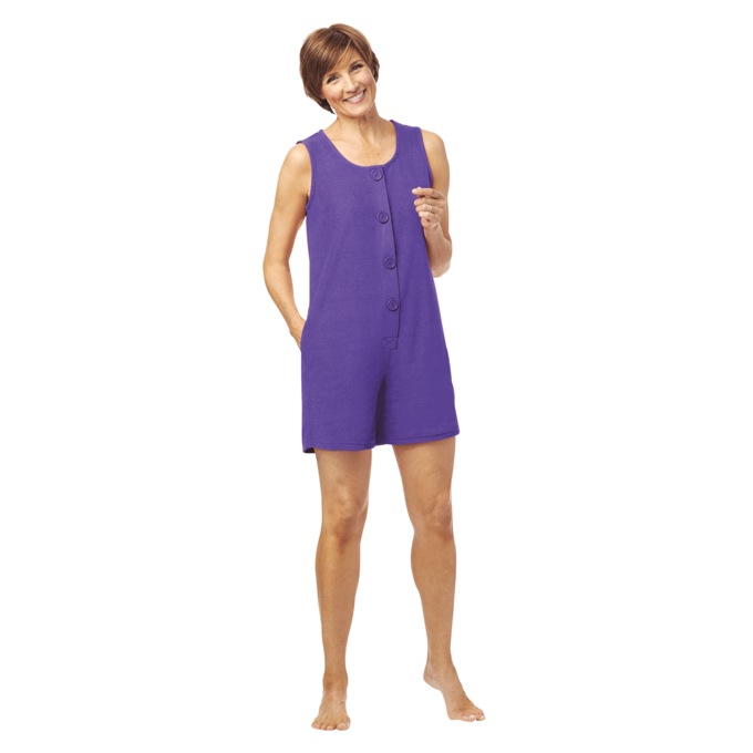 ButtonFront Terry Romper Carol Wright