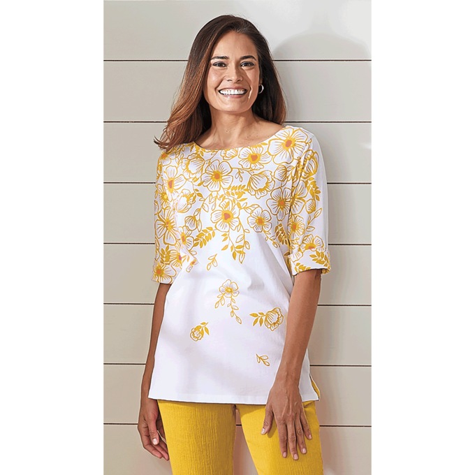 Roll Sleeve Top, , large