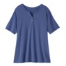 Printed Capri Pajama Set, Indigo, large
