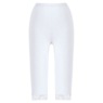 Lace-Trimmed Clam Diggers, White, large