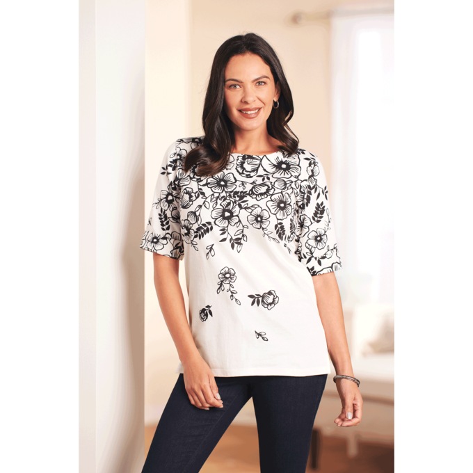 Roll Sleeve Top, , large
