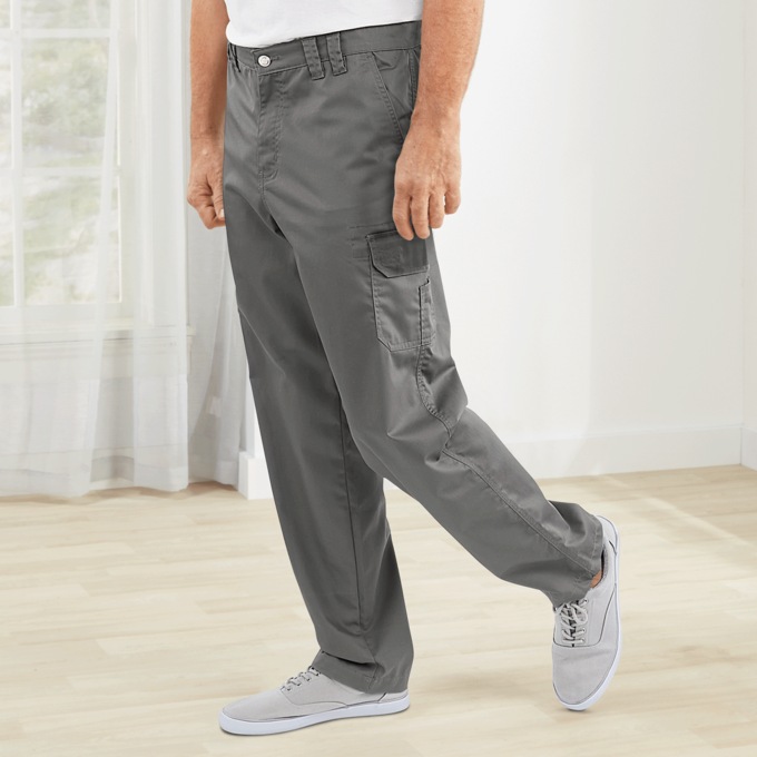 Men's Woven Cargo Pant, Gray, large