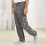 Men's Woven Cargo Pant, Gray, large