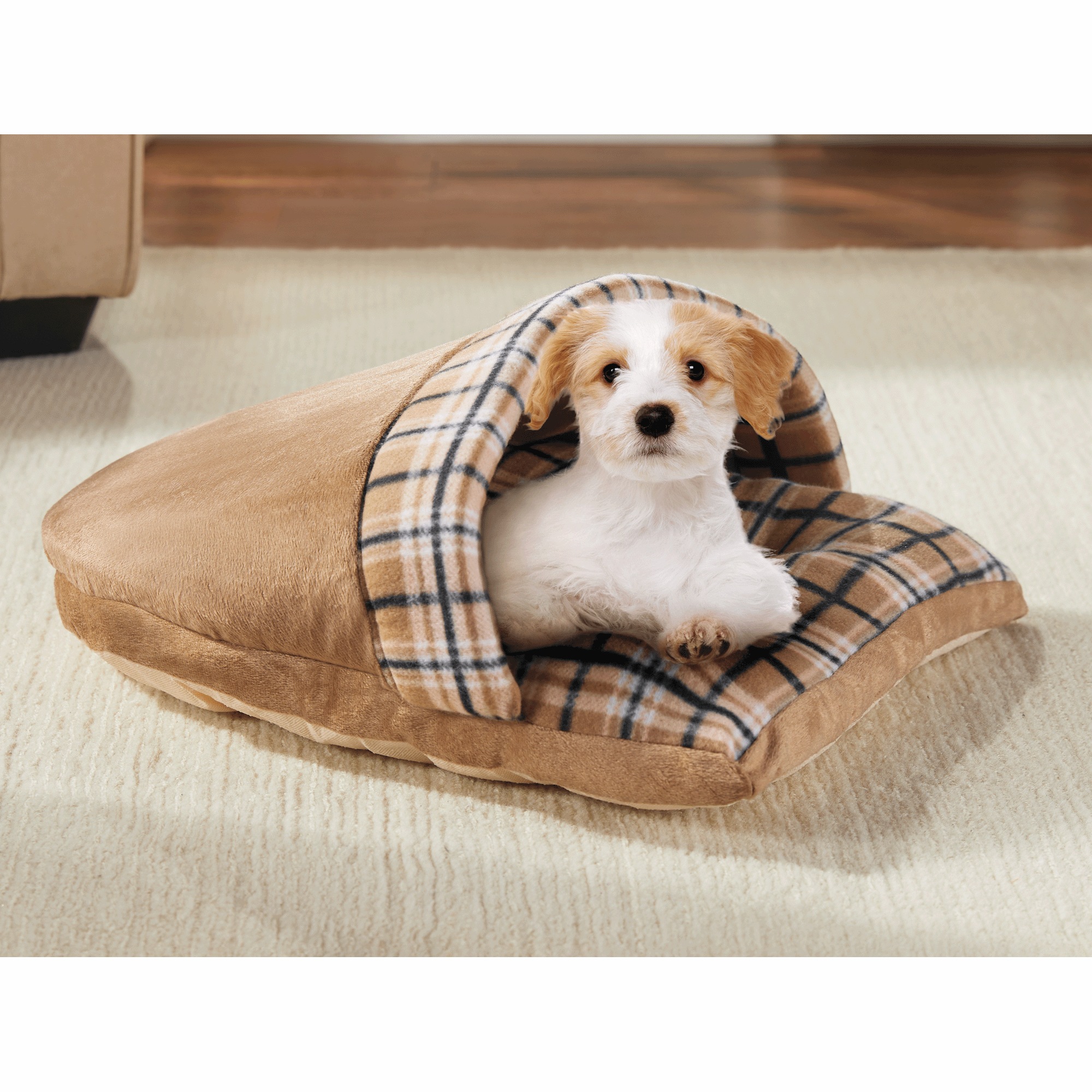 Slipper Pet Bed, Tan, large