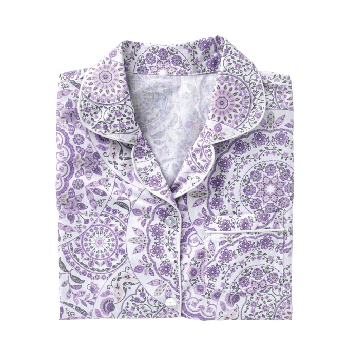 Woven Print Pajama, Lavender, large