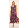 Sleeveless Button-Front Print Sundress, , large