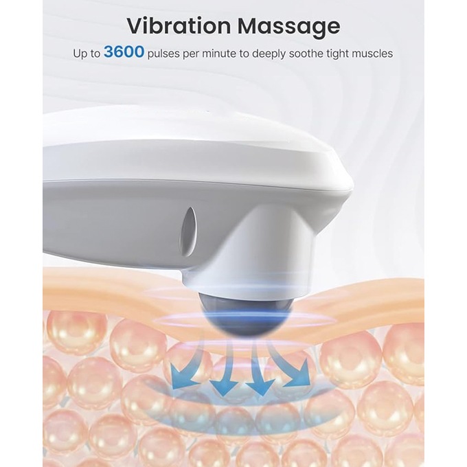 Cordless Rechargeable Handheld Massager with Attachments, , large