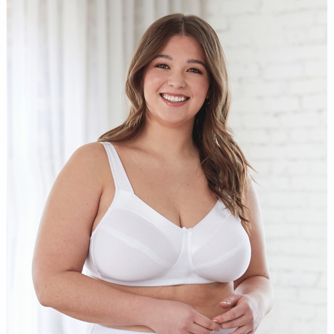 Bestform® Striped Wireless Cotton Bra, , large