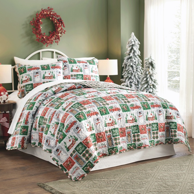 Reversible Winter Quilt Set, , large