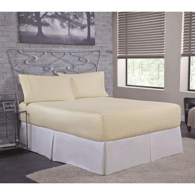 Bed Tite Solid Microfiber Sheet Set, Ivory, large