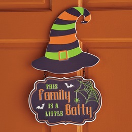 Batty Family Halloween Sign, , large