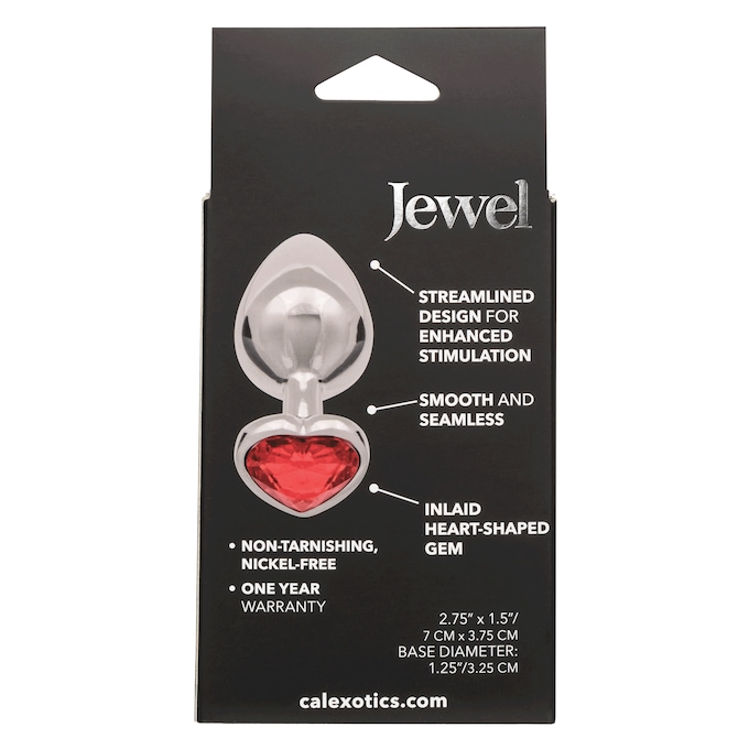Jewel Large Ruby Heart Plug by Calexotics, , large