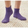 3-Pack of Diabetic Crew Socks, Purple Assorted, large