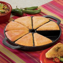 Pre-Seasoned Cast Iron Cornbread Pan, , large