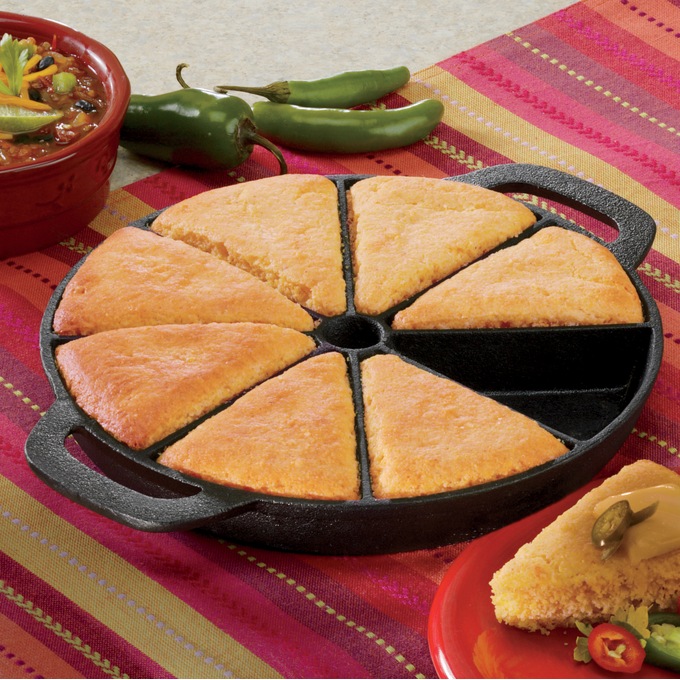 Pre-Seasoned Cast Iron Cornbread Pan, , large