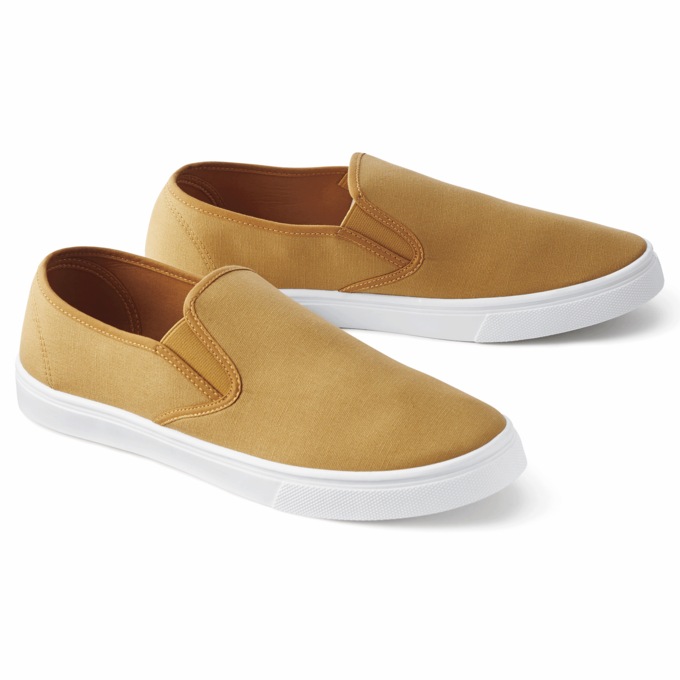 Men's Canvas Slip-On, Tan, large